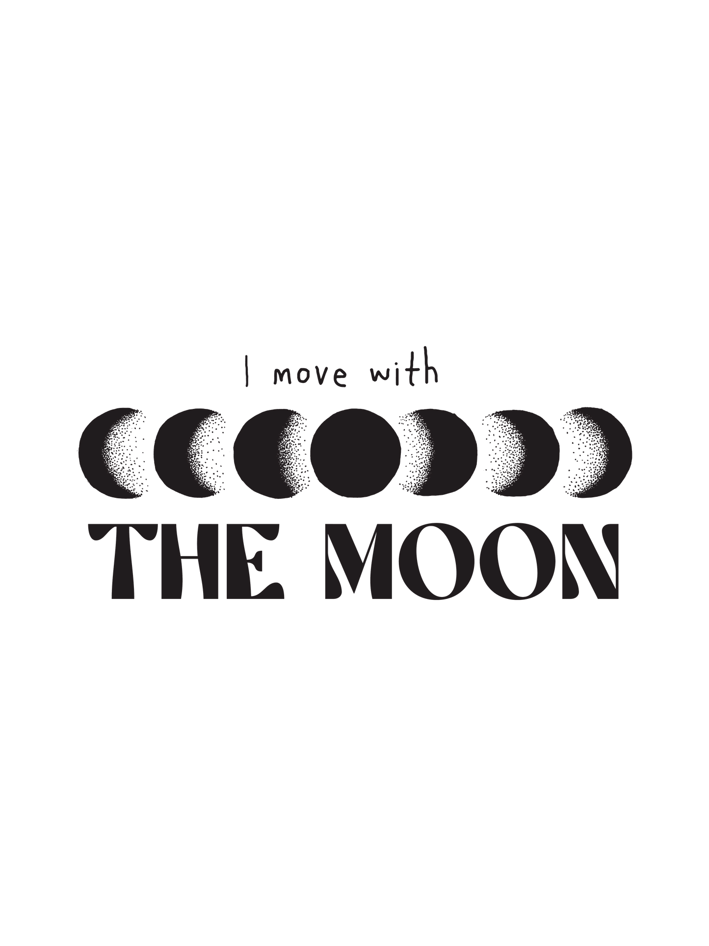 I Move with the Moon – Hardcover Bound Notebook