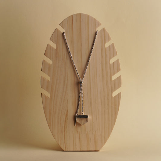 Clear Quartz Necktie Necklace