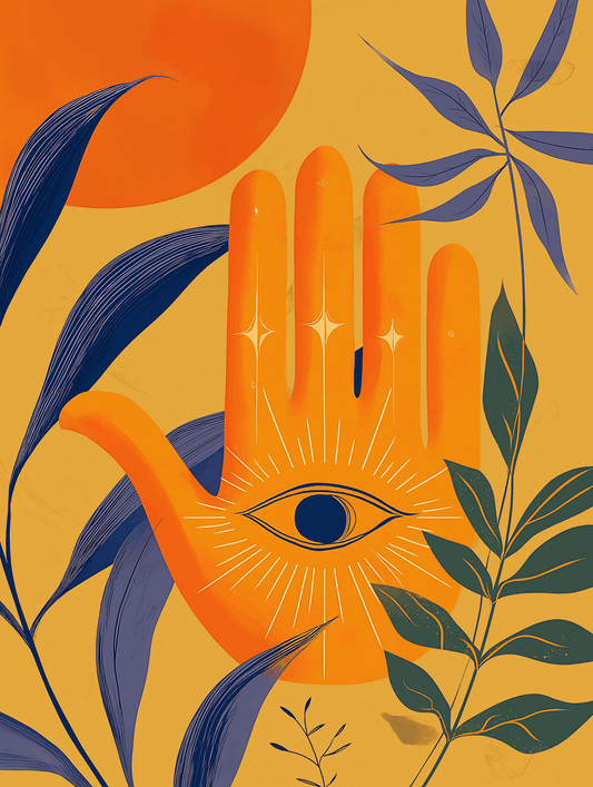 Golden Hamsa – Art Print