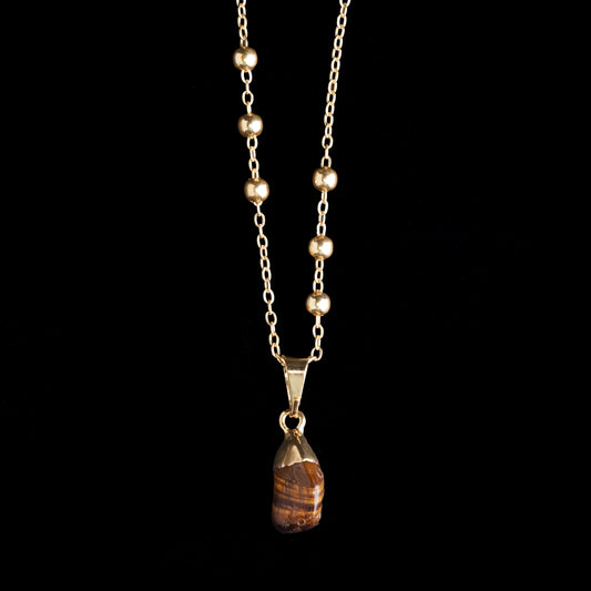 Tiger Eye Healing Crystal Necklace product photo