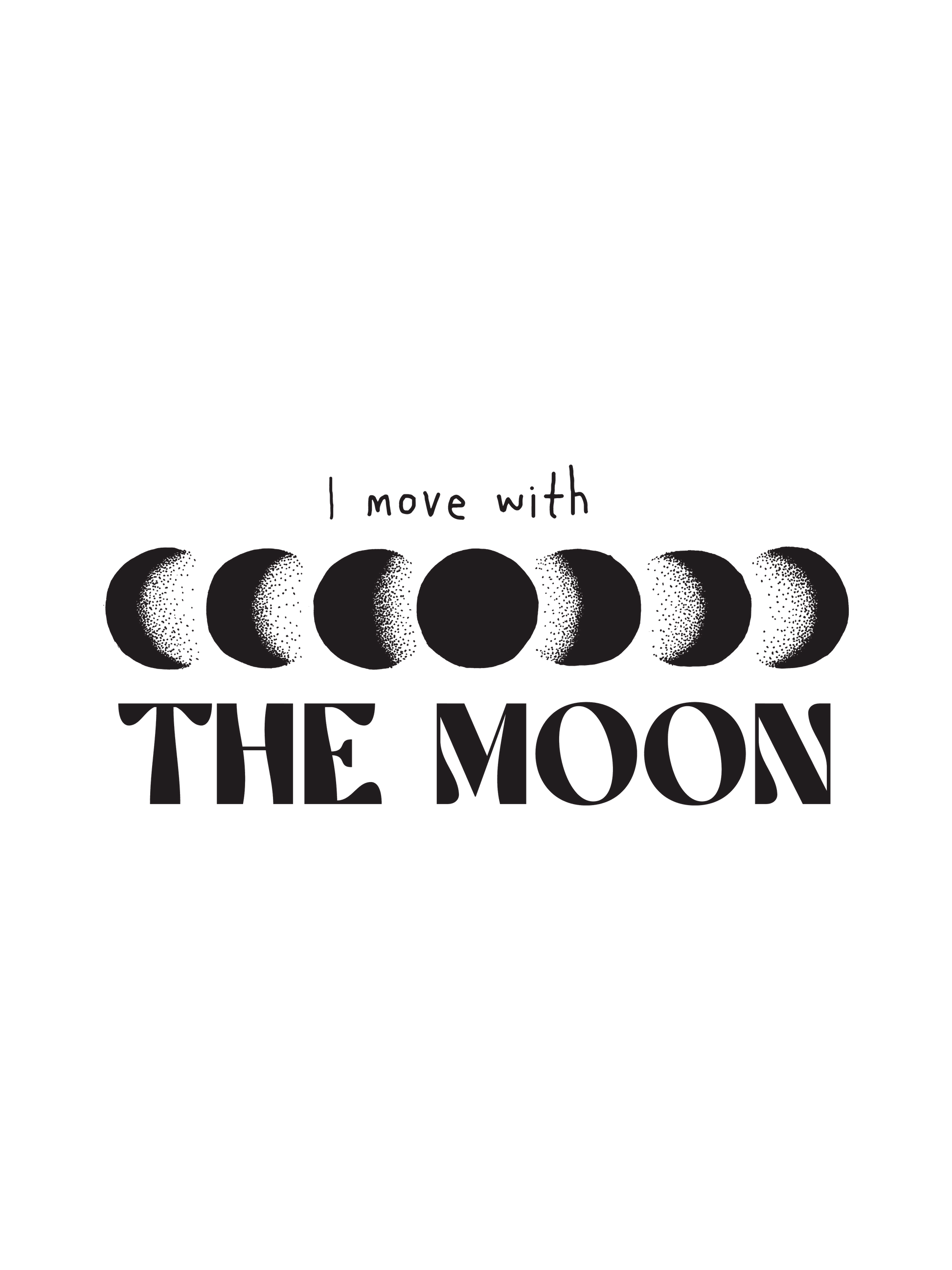 I Move with the Moon – Hardcover Bound Notebook