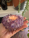 Amethyst Candle Holder – Natural Crystal Candle Holder