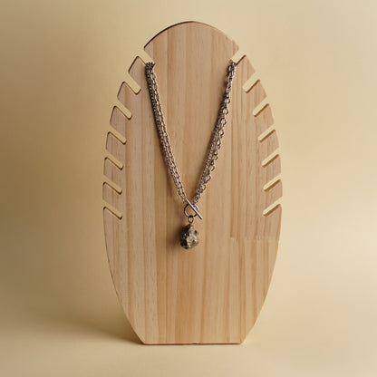 Double Chain Pyrite Necklace