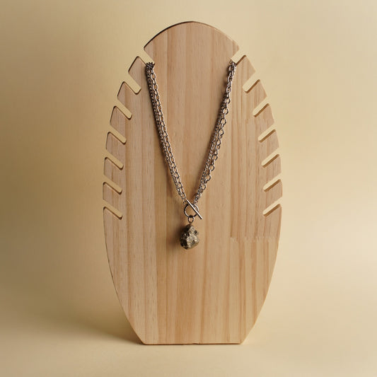 Double Chain Pyrite Necklace