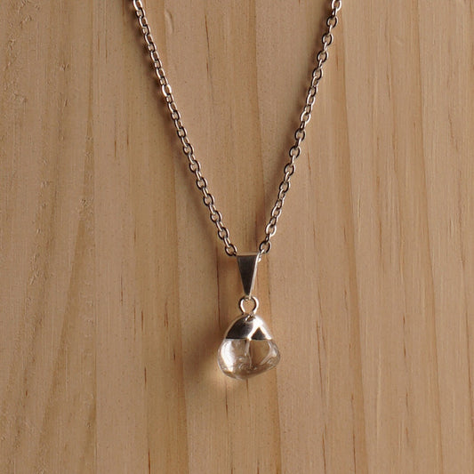 Clear Quartz Drop Necklace