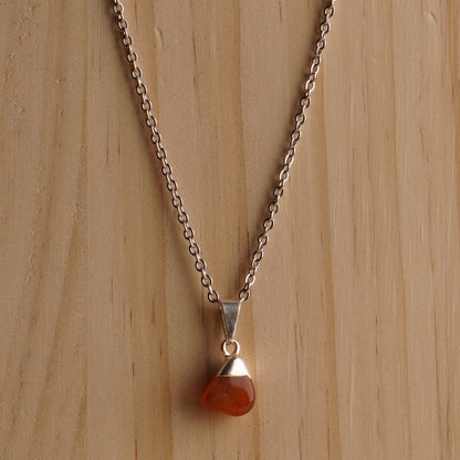 Carnelian Drop Necklace