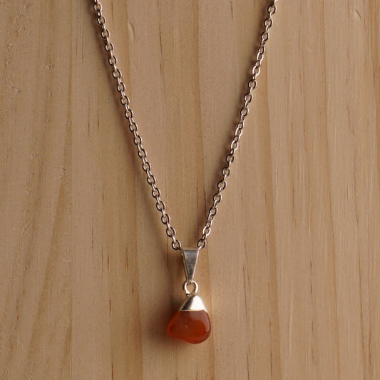 Carnelian Drop Necklace