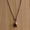 Silver Finished Tiger's Eye Drop Necklace