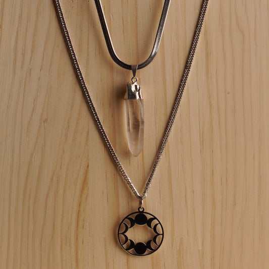 Clear Quartz Double Necklace