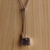 Amethyst Cluster Necktie Necklace