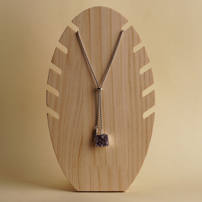 Amethyst Cluster Necktie Necklace