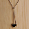 Onyx Necktie Necklace
