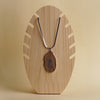 Silver Finished Agate Slice Necklace
