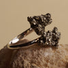 Silver Finished Pyrite Dual Ring