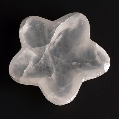 White Selenite Flower Bowl