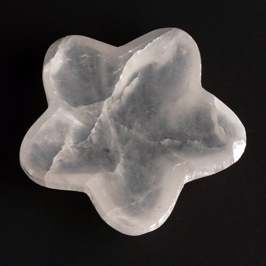 White Selenite Flower Bowl
