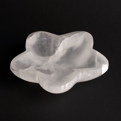 White Selenite Flower Bowl