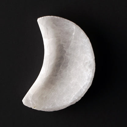 White Selenite Moon Bowl