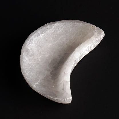 White Selenite Moon Bowl