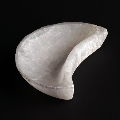 White Selenite Moon Bowl