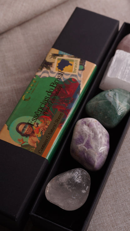 Brazilian Crystal Set – Gift-Ready Box + Illustrated Guide | Crystal Kit for Beginners