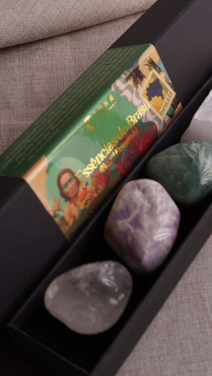 Brazilian Crystal Set – Gift-Ready Box + Illustrated Guide | Crystal Kit for Beginners