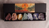 7 Chakra Crystal Set — Gift-Ready Box + Illustrated Guide | Red Jasper, Orange & Yellow Calcite, Aventurine, Blue Quartz, Sodalite, Amethyst