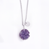 Silver Finished Amethyst Cluster Necklace