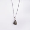 Silver Finished Pyrite Necklace