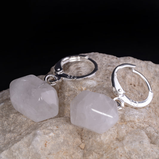 Double Point Quartz Earrings