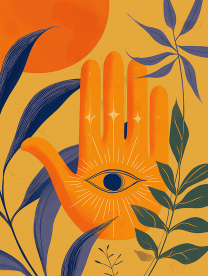 Golden Hamsa – Art Print