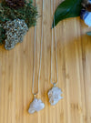 Raw Clear Quartz Cluster & 925 Sterling Silver