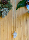Raw Clear Quartz Cluster & 925 Sterling Silver