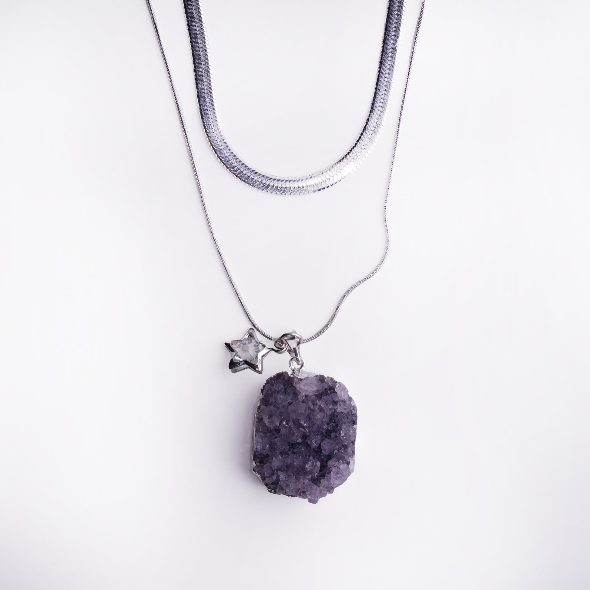 Amethyst Star Pendant Necklace product photo
