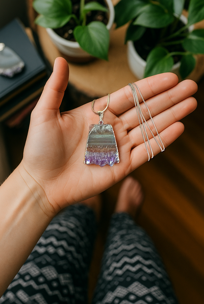 Amethyst Layers Handmade Necklace product photo