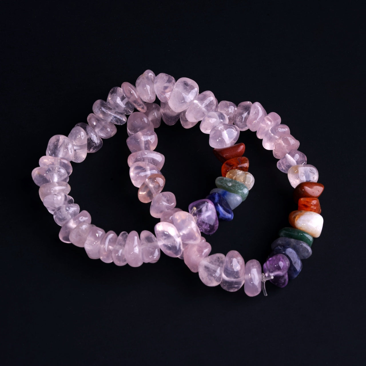 Bohemian Rose Quartz Chakra Bracelet product photo