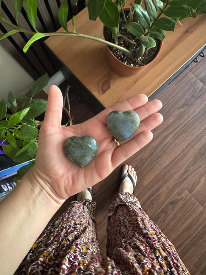 Labradorite Heart