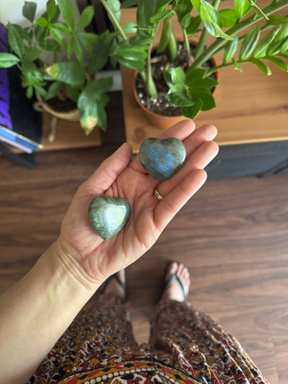 Labradorite Heart