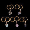 Bohemian Gold Crystal Hoop Earrings product photo