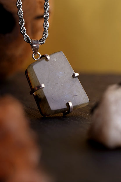 Labradorite Square Pendant: Mystic Energy product photo