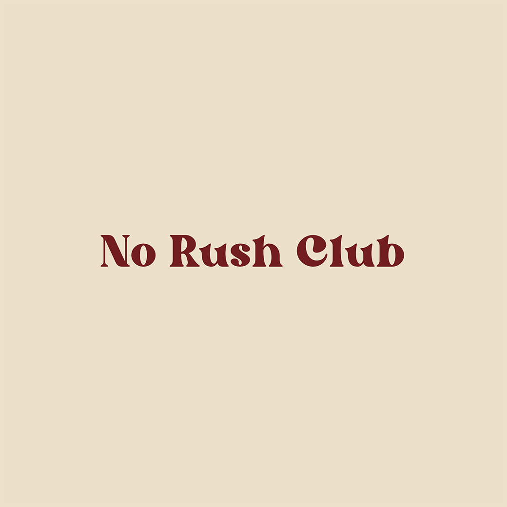 No Rush Club - Embroidered Sweatshirt