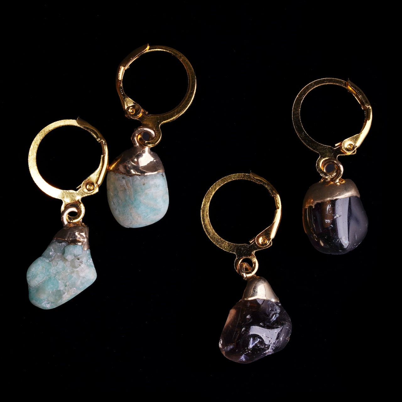 Bohemian Raw Gemstone Earrings product photo