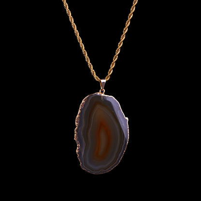 Agate Slice Necklace: Embrace Inner Peace product photo