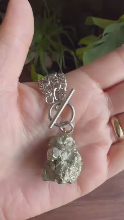 Double Chain Pyrite Necklace