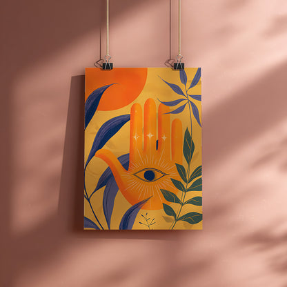 Golden Hamsa – Art Print