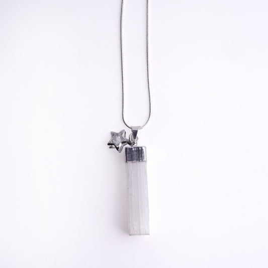 Celestial Selenite Star Necklace product photo