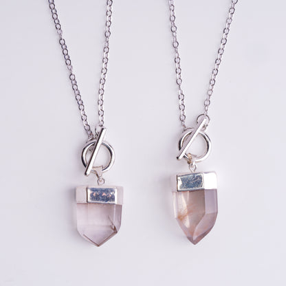 Elegant Rose Quartz Pendant Necklace product photo