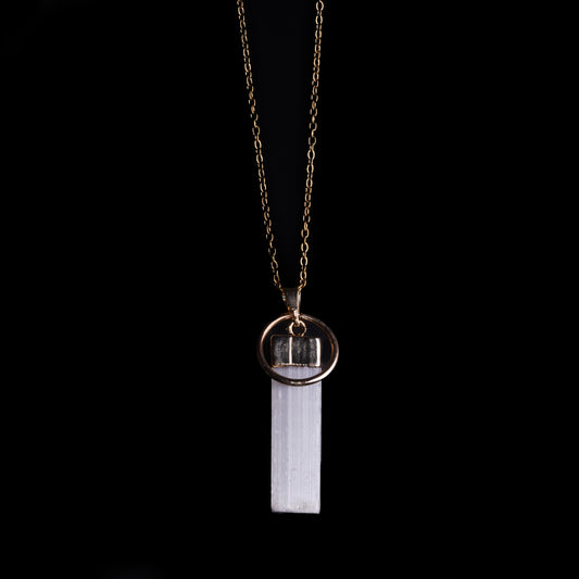Selenite Crystal Healing Necklace product photo