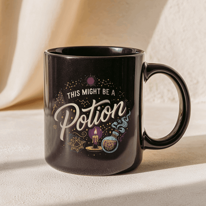 This Might Be a Potion – Black Glossy Mug