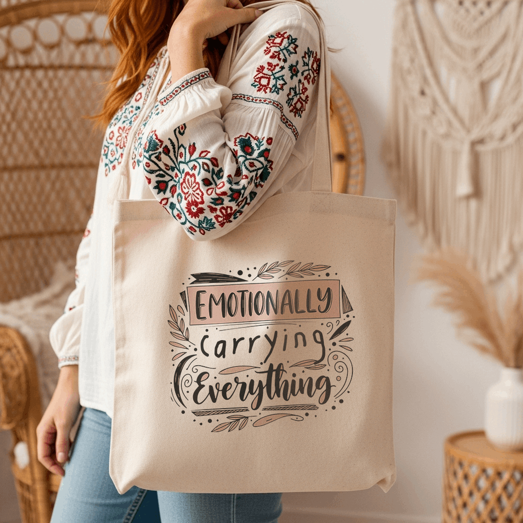 Emotionally Carrying Everything – Eco Tote Bag